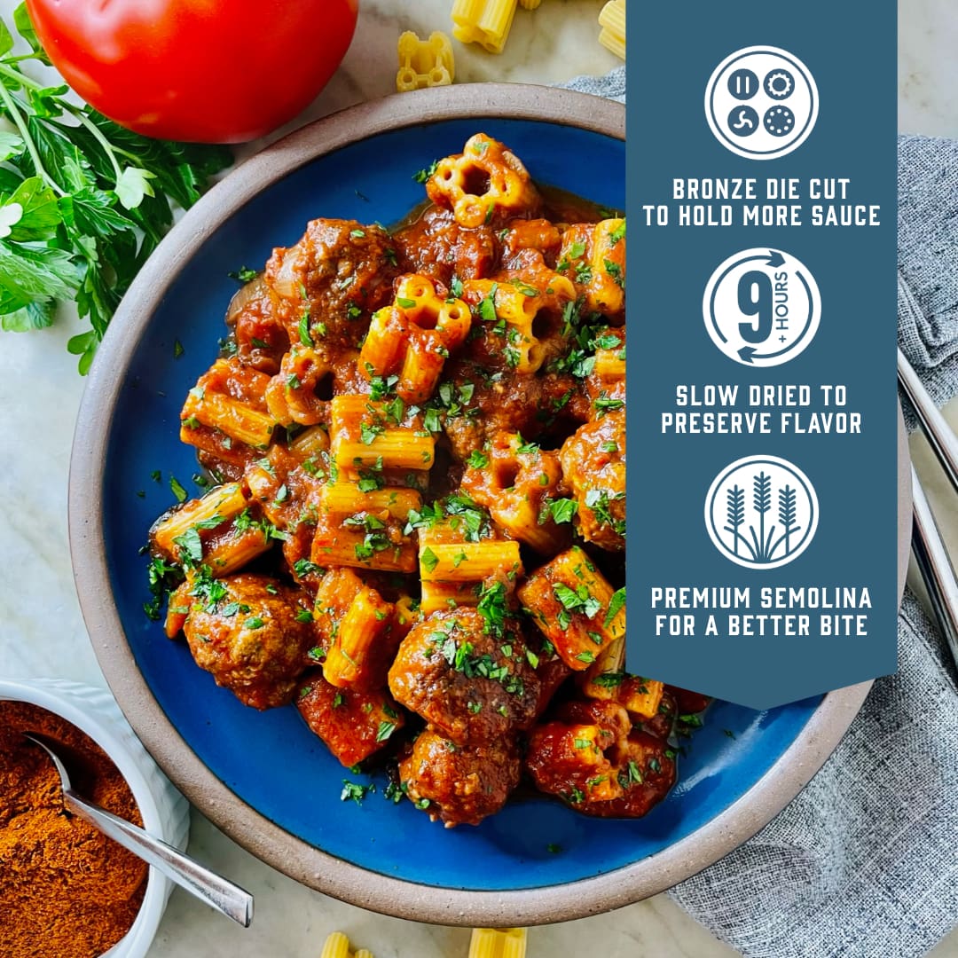 Sfoglini Quattrotini by Sporkful - Bronze die cut to hold more sauce. Slow dried to preserve flavor. Premium semolina for a better bite.