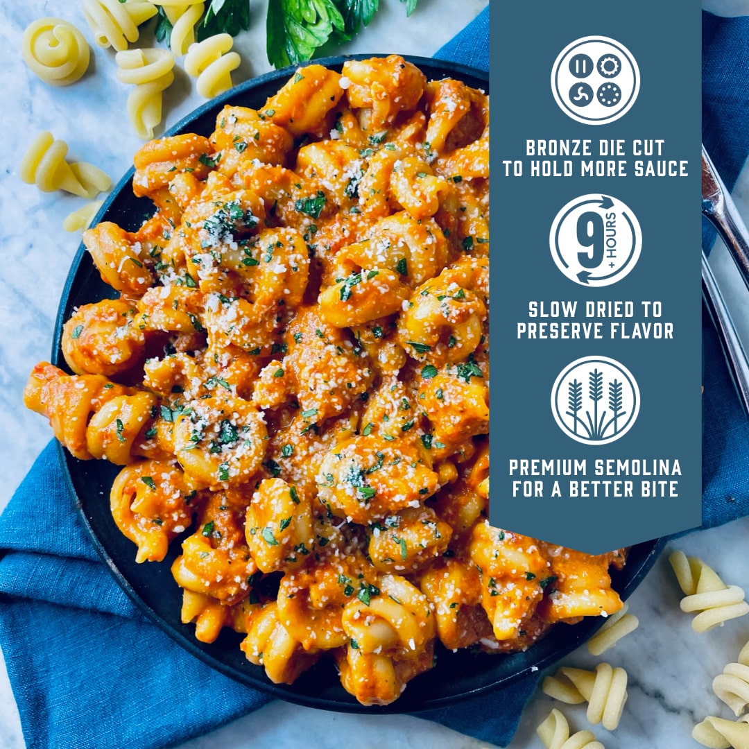 Sfoglini Vesuvio by Sporkful - Bronze die cut to hold more sauce. Slow dried to preserve flavor. Premium semolina for a better bite.