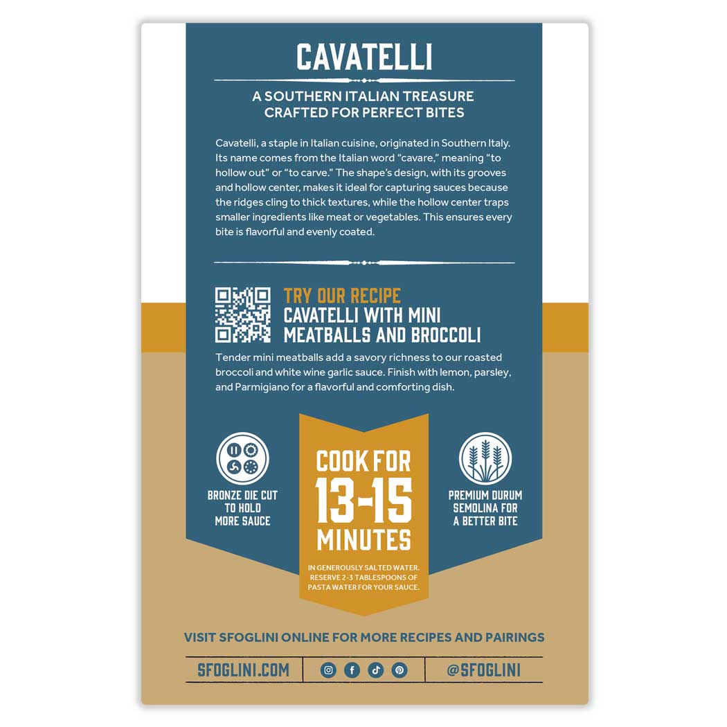 Sfoglini Semolina Cavatelli Organic Pasta