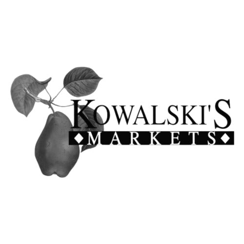 Kowalski's Markets logo with black text and pear illustration on a white background