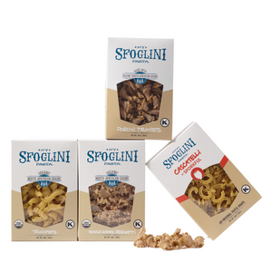 Best of Sfoglini Pasta Sampler - Organic Semolina Trumpets, Whole Grain Blend Reginetti, Porcini Trumpets, and Cascatelli by Sporkful