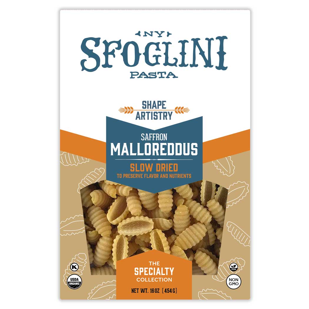 Sfoglini Saffron Malloreddus Organic Pasta
