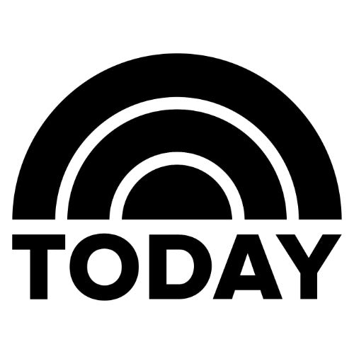 Black 'TODAY' logo with arch design on a white background