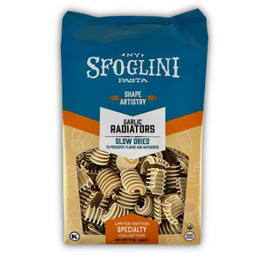 Sfoglini Pasta Garlic Radiators package on a white background